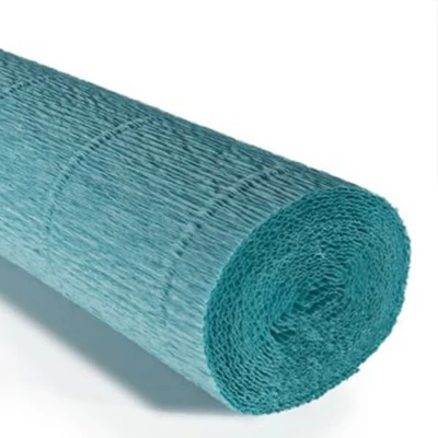 Krepový papier na kvety, 180 g, 50x250 cm - 17E/3 svetlý tyrkys