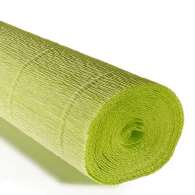 Krepový papier na kvety, 180 g, 50x250 cm - 558 žltozelený