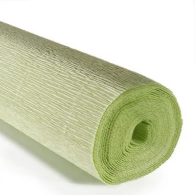 Krepový papier na kvety, 180 g, 50x250 cm - 566 svetložltozelený