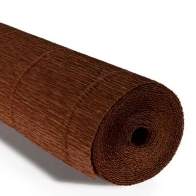 Krepový papier na kvety, 180 g, 50x250 cm - 568 tmavohnedý