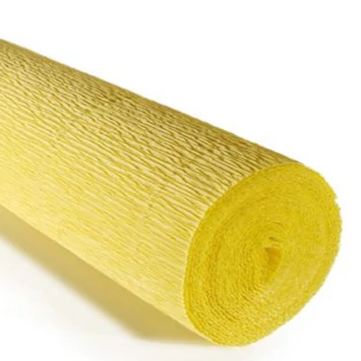 Krepový papier na kvety, 180 g, 50x250 cm - 574 svetlo žltý