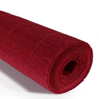 Krepový papier na kvety, 180 g, 50x250 cm - 583 vínovočervený