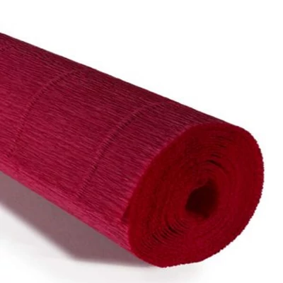 Krepový papier na kvety, 180 g, 50x250 cm - 586 karmínovo červený
