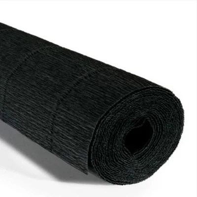 Krepový papier na kvety, 180 g, 50x250 cm - 602 čierny