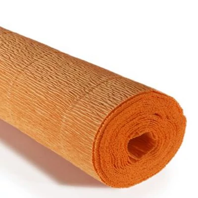 Krepový papier na kvety, 180 g, 50x250 cm - 610 tekvicový žltý