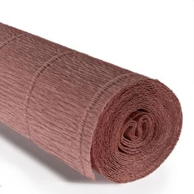 Krepový papier na kvety, 180 g, 50x250 cm - 613 hnedastá staroružová