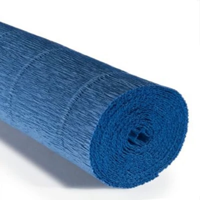 Krepový papier na kvety, 180 g, 50x250 cm - 615 stredne modrý