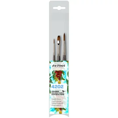 Sada syntetických štetcov Da Vinci 4202 Colineo Gouache Set, rôzne, 3 ks