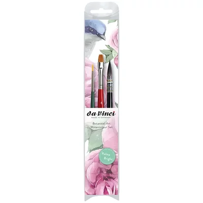Sada syntetických štetcov Da Vinci Botanical Art Watercolour Set, rôzne, 3 ks