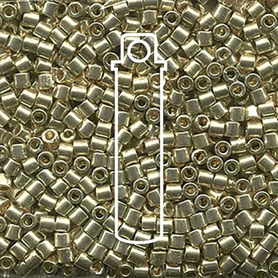 Miyuki Delica japonské sklenené korálky 11/0 - Duracoat Galvanized Silver
