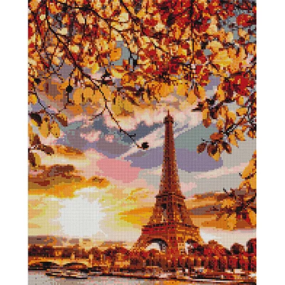 Diamantové mozaikové puzzle, na napnutom plátne, 40x50 cm - Jesenný Paríž