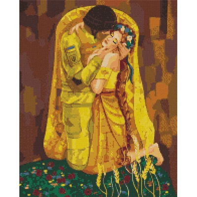 Diamantové mozaikové puzzle, na napnutom plátne, 40x50 cm - V bezpečnom objatí Solomiya Kovalchuk