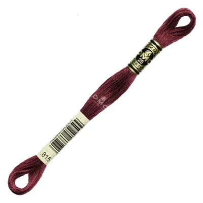 Vyšívacia niť, DMC Mouliné (rozdelená, 6 vlákien), 8 m - 023-815, Garnet - MED