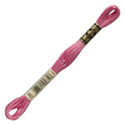 Vyšívacia niť, DMC Mouliné (rozdelená, 6 vlákien), 8 m - 037-962, Dusty Rose - MED