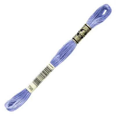 Vyšívacia niť, DMC Mouliné (rozdelená, 6 vlákien), 8 m - 129-799, Delft Blue - MED