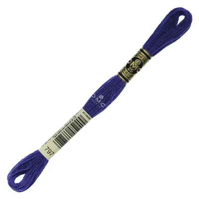 Vyšívacia niť, DMC Mouliné (rozdelená, 6 vlákien), 8 m - 131-797, Royal Blue