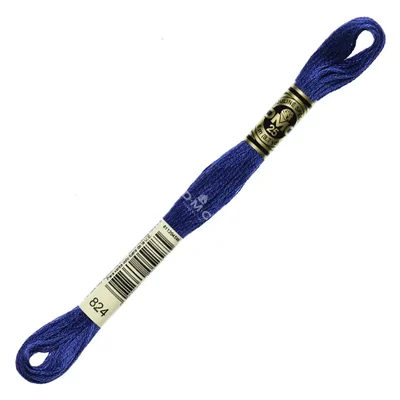 Vyšívacia niť, DMC Mouliné (rozdelená, 6 vlákien), 8 m - 139-824, Blue - VY DK