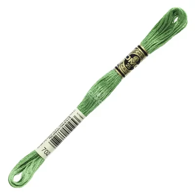Vyšívacia niť, DMC Mouliné (rozdelená, 6 vlákien), 8 m - 250-702, Kelly Green