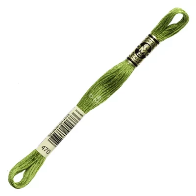 Vyšívacia niť, DMC Mouliné (rozdelená, 6 vlákien), 8 m - 260-470, Avocado Green - LT