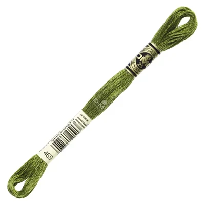 Vyšívacia niť, DMC Mouliné (rozdelená, 6 vlákien), 8 m - 261-469, Avocado Green