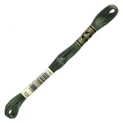 Vyšívacia niť, DMC Mouliné (rozdelená, 6 vlákien), 8 m - 283-520, Fern Green - DK