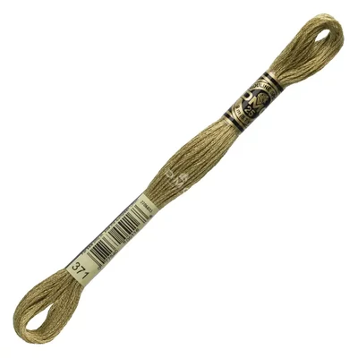 Vyšívacia niť, DMC Mouliné (rozdelená, 6 vlákien), 8 m - 292-371, Mustard