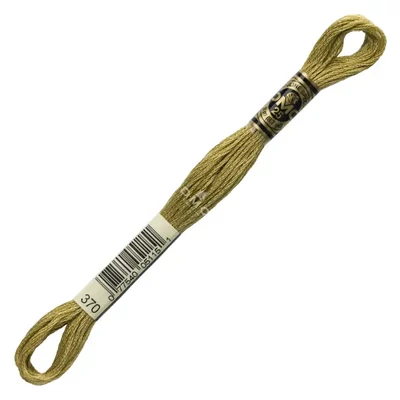 Vyšívacia niť, DMC Mouliné (rozdelená, 6 vlákien), 8 m - 293-370, Mustard - MED