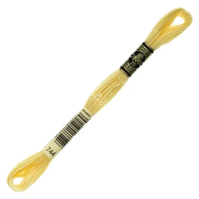 Vyšívacia niť, DMC Mouliné (rozdelená, 6 vlákien), 8 m - 348-744, Yellow - PALE