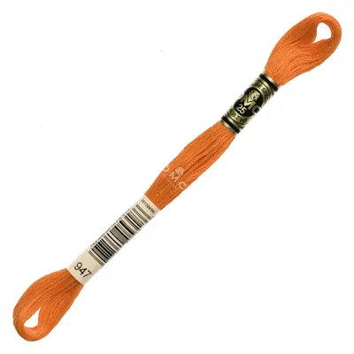 Vyšívacia niť, DMC Mouliné (rozdelená, 6 vlákien), 8 m - 354-947, Burnt Orange