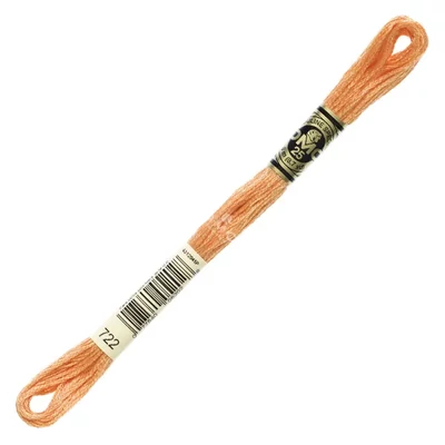 Vyšívacia niť, DMC Mouliné (rozdelená, 6 vlákien), 8 m - 365-722, Orange Spice - LT