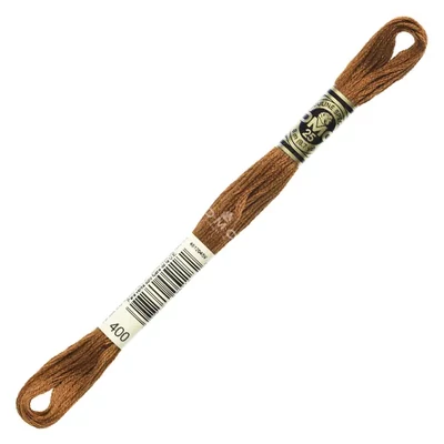 Vyšívacia niť, DMC Mouliné (rozdelená, 6 vlákien), 8 m - 379-400, Mahogany - DK