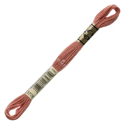 Vyšívacia niť, DMC Mouliné (rozdelená, 6 vlákien), 8 m - 392-3778, Terra Cotta - LT