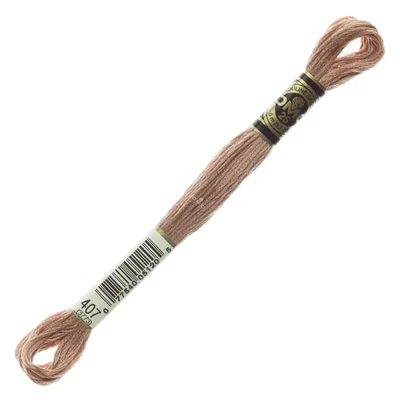 Vyšívacia niť, DMC Mouliné (rozdelená, 6 vlákien), 8 m - 407-407, Desert Sand - DK