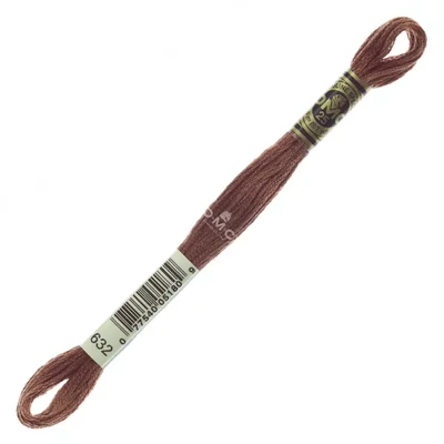 Vyšívacia niť, DMC Mouliné (rozdelená, 6 vlákien), 8 m - 409-632, Desert Sand - ULT VY DK