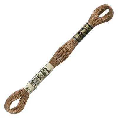 Vyšívacia niť, DMC Mouliné (rozdelená, 6 vlákien), 8 m - 431-3863, Mocha Beige - MED