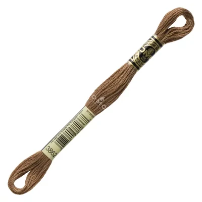 Vyšívacia niť, DMC Mouliné (rozdelená, 6 vlákien), 8 m - 432-3862, Mocha Beige - DK