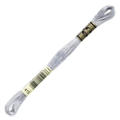 Vyšívacia niť, DMC Mouliné (rozdelená, 6 vlákien), 8 m - 469-415, Pearl Gray