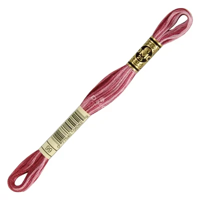 Vyšívacia niť, DMC Mouliné (rozdelená, 6 vlákien), 8 m - 486-99, Variegated - Mauve