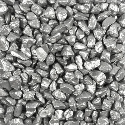 Dekoračný štrk, 5-8 mm, 500 g - strieborná metalíza