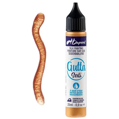 Naparovacia metálna kontúra na hodváb H Dupont Serti, gutta, 25 ml - 053 žiarivá zlatá, or riche