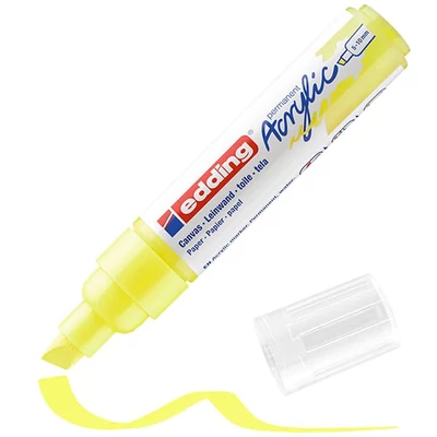 Akrylový popisovač edding 5000 (marker), zrezaný hrot, B (5-10 mm) - 065, neon yellow