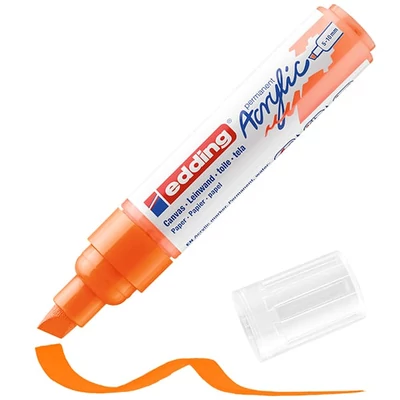 Akrylový popisovač edding 5000 (marker), zrezaný hrot, B (5-10 mm) - 066, neon orange