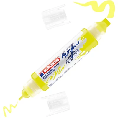 Obojstranný akrylový popisovač edding 5400 3D Double liner - 065, neon yellow