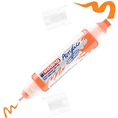 Obojstranný akrylový popisovač edding 5400 3D Double liner- 066, neon orange