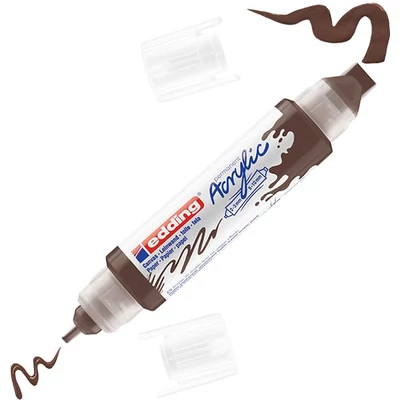 Obojstranný akrylový popisovač edding 5400 3D Double liner - 907, chocolate brown