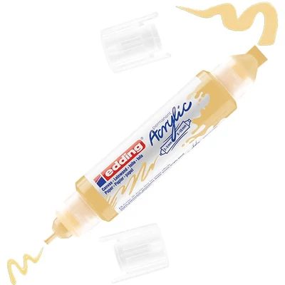 Obojstranný akrylový popisovač edding 5400 3D Double liner - 915, pastel yellow
