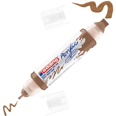 Obojstranný akrylový popisovač edding 5400 3D Double liner - 919, hazel