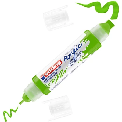 Obojstranný akrylový popisovač edding 5400 3D Double liner - 927, yellow green