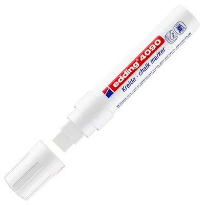 Kriedový marker, tekutá krieda, EDDING 4090 - biely