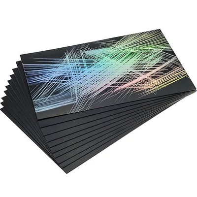 Škrabacia fólia Essdee fólia na vytváranie gravírovaných obrázkov, 10 ks, 101x152 mm - dúhová